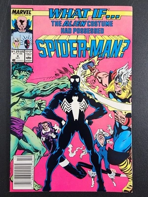 What If? #4  VF  The Alien Costume Had Possessed Spider-Man  Newsstand  1989 - Image 1 of 2
