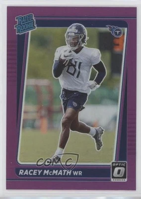 2021 Panini Donruss Rated Optic Holo Purple Preview Racey McMath Rookie RC - Image 1 of 2