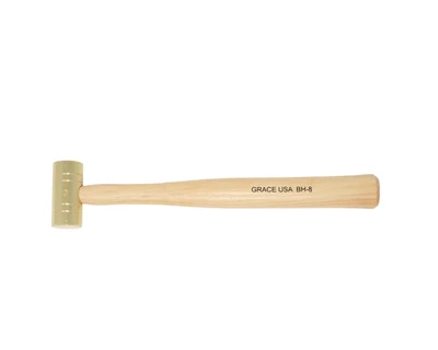 Grace USA BH-8 - Brass Hammer w/Hickory Handle 8oz. - Image 1 of 4