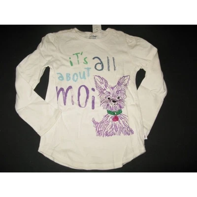 NUEVO CON ETIQUETAS Baby Gap niños niña Its all about moi Yorkie perro manga larga top camiseta 3 3T Foto 1 de 2