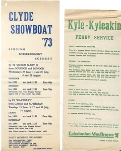 Caledonian Macbrayne Clyde Showboat 1973 + Kyle of Lochalsh Skye - Picture 1 of 1