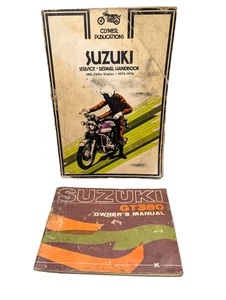 Suzuki Clymer Repair Service Book 72 Triples GT 380 550 750 + Owner's Manual - Picture 1 of 16