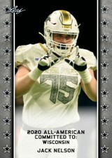 JACK NELSON 2020 LEAF 1ST PRINTED ARMY ALL-AMERICAN ROOKIE CARD #84! WISCONSIN!