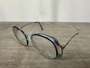 Vintage Tura Oversized Eyeglasses Blue Frames - Picture 1 of 12