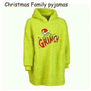 Dr. Seuss The Grinch Unisex Erwachsene Kinder Weihnachten Snoodie Familie Hoody Decke Pyjama - Bild 1 von 4