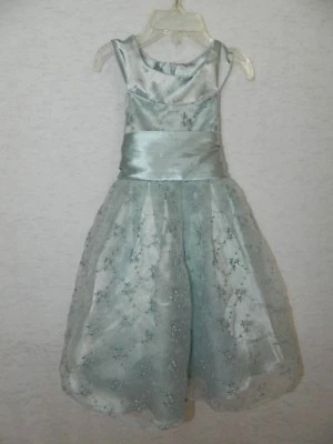 Laura Ashley Dress Girl's Size 2T Blue Lace Satin Formal Party Easter Kids Girl - Image 1 of 4