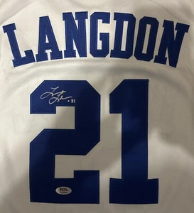 Trajan Langdon Signed Autographed Duke Blue Devils Jersey PSA/DNA COA - Picture 1 of 3