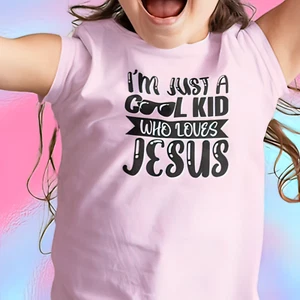 Bella & Canvas Short Sleeve Youth Tee "Cool Kid" black graphic - Picture 1 of 40