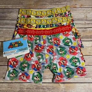 Super Mario Boys Boxer Briefs Sz 10 Bowser Yoshi Peach Soft Lightweight New - Picture 1 of 5