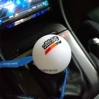 Perilla de cambio de resina redonda blanca Racing Mugen para Honda etc. Foto 1 de 4