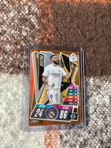 Match Attax Chrome 2020-21 Karim Benzema Real Madrid 09/25 - 5x UCL Winner - Picture 1 of 2