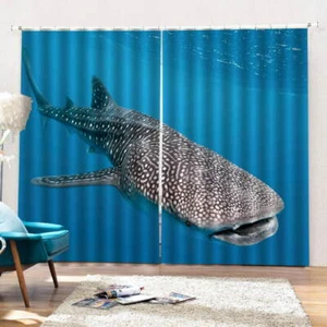 Electric Eels Of Deep Sea 3D Curtain Blockout Photo Print Curtains Drape Fabric - Picture 1 of 12