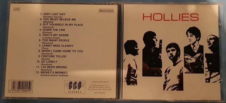 The Hollies - " Hollies " - 1990 , 12 Track CD - LIKE NEW - FREE UK P&P. - Image 1 of 1