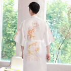 Hot Men's Silk Satin Japanese Chinese Kimono Dressing Gown Bath Robe Nightwear