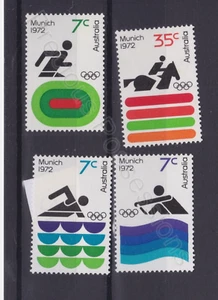 AUSTRALIA SG 518-521 MNH JUEGO DE ESTAMPILLAS COMO NUEVAS 1972 JUEGOS OLÍMPICOS MUNICH - Imagen 1 de 1