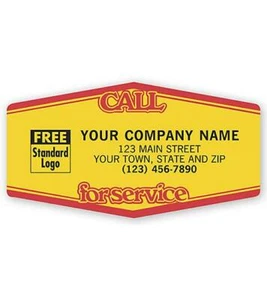 500 etiquetas laminadas de servicio de escudo de toba / 3.5"" x 1.875"" / Nebs Deluxe # 1513 - Imagen 1 de 1