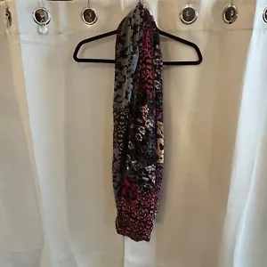 Floral Velvet Burnout Infinity Scarf Patchwork Boho Fairycore Romantic 17605 - Picture 1 of 7