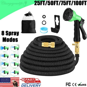 3X Stronger Deluxe Expandable Flexible Garden Hose Water Hose 25, 50, 75, 100FT - Picture 1 of 32