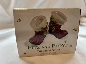 Fitz and Floyd Christmas Santa Salt & Pepper Shakers - Picture 1 of 3