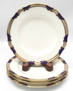 4 Coalport ST MALO/COBALT  Bread Plates Beautiful Gold Trim 6486 - Picture 1 of 3