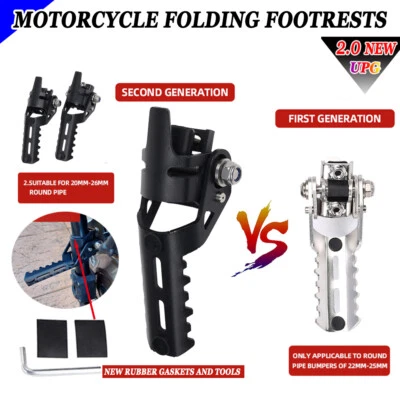 For Honda CB100 CB1000 CB1000R CB1000C Motorcycle Front Folding Footrests Clamps - Image 1 of 4