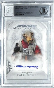 2018 Star Wars Masterwork PAUL KASEY "C'Ai Threnalli" Signed Card BAS Slabbed - Picture 1 of 3