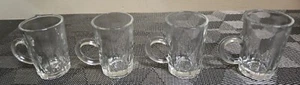 Set of 4 Clear Beer Mug Glass Shot Glasses 2.75" Tall - Picture 1 of 6