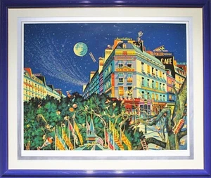 Hiro Yamagata Full Moon Serigraph 1989 Signed Limited Edition with Certificate - Picture 1 of 9