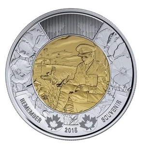 2015 $2 dollars Canada Remembrance In Flanders Fields Toonie Coin BU - Picture 1 of 3