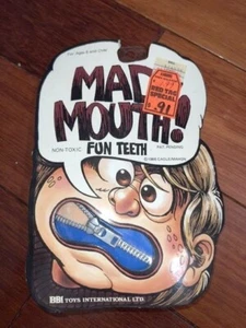 Vintage 1986 MAD BOUCH! Cerniera DENTI DIVERTENTI di Cagle Mahon BBI Giocattoli - Foto 1 di 2