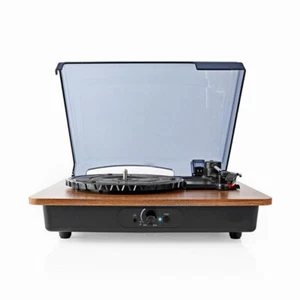 Nedis giradischi con trasmissione a cinghia 33 45 78 rpm 9 W 1200 mAh - Imagen 1 de 6