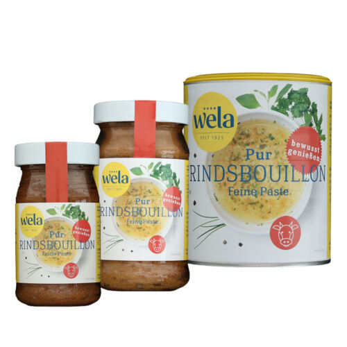 Rindsbouillon 'Pur', vollmundige Fleischbrühe - wela (0,51€/L)