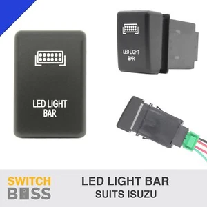 LED LIGHT BAR BLUE LED (RO) Push Switch Suit ISUZU D-MAX MUX 2012-2018 12v Dash - Picture 1 of 11