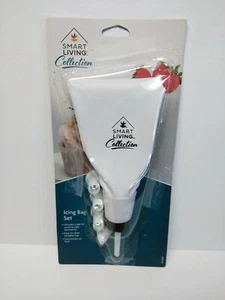 SMART LIVING Pastry Bag 5 Decorating Nozzles Re-usable Decorate Cakes Cookies - Picture 1 of 3
