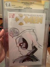 Extraordinary X-men 1 Cgc 9.4 SS  ORIGINAL SKETCH Cover REILLY BROWN - Deadpool