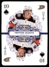 2022-23 UD O-Pee-Chee OPC Playing Cards #10-SPADES Trevor Zegras - Anaheim Ducks