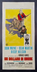 CINEMA-locandina UN DOLLARO DI ONORE RIO BRAVO John Wayne, HOWARD HAWKS - Picture 1 of 1