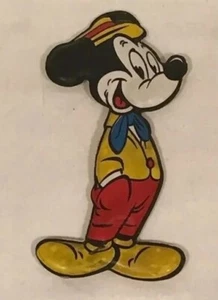 Vtg 1966 Designer Mickey Mouse Soft Puffer Plastic Figure - 4 1/2" Made in Italy - Picture 1 of 5