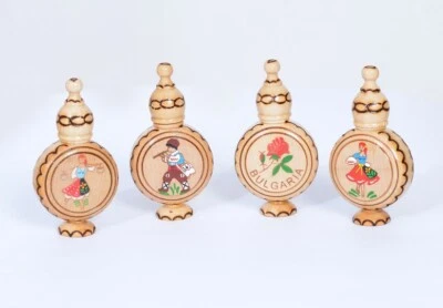 Bulgarian ROSE OIL Perfume Wood Box "Muskal" Handmade Souvenir tape 3