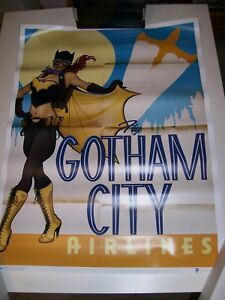 Batgirl Gotham Airlines DC Bombshell Poster Print 18" x 24" 2014 Ant Lucia