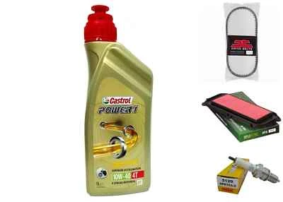 CASTROL / HIFLOFILTRO / NGK / JT KIT/TAGLIANDO KYMCO XCITING 300 R CASTROL 10W40 FILTRO OLIO ARIA CANDELA CINGHIA
