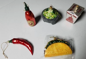 Mesa Sur La Viejo Mundo Navidad comida polonia adornos guacamole taco pimienta - Imagen 1 de 8