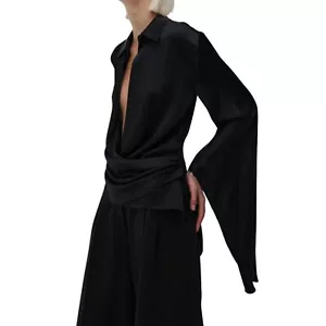 Jonathan-simkhai Women's Black Blouse - Picture 1 of 5