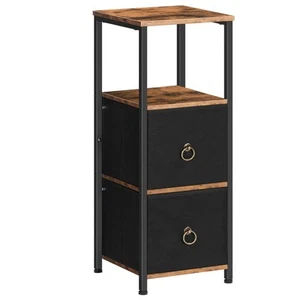 Corner Cabinet, 4-Tier Corner Shelf Stand with 2 Drawers,Bathroom Floor Cabin... - Picture 1 of 9