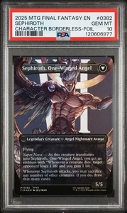 PSA 10 GEM MINT Sephiroth, Fabled SOLDIER 0382 Borderless Foil Final Fantasy MTG - Picture 1 of 2