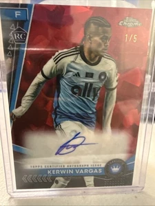 2024 Topps Chrome Sapphire Autograph Card#SA-KV Kerwin Vargas 1/5. Colombia RC - Picture 1 of 7