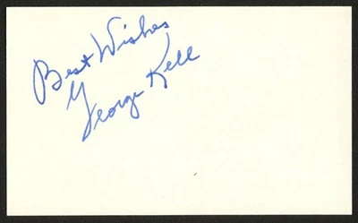 George Kell d2009 signed autograph Baseball HOF 3x5 Index Card PSA MC332 - Image 1 of 2
