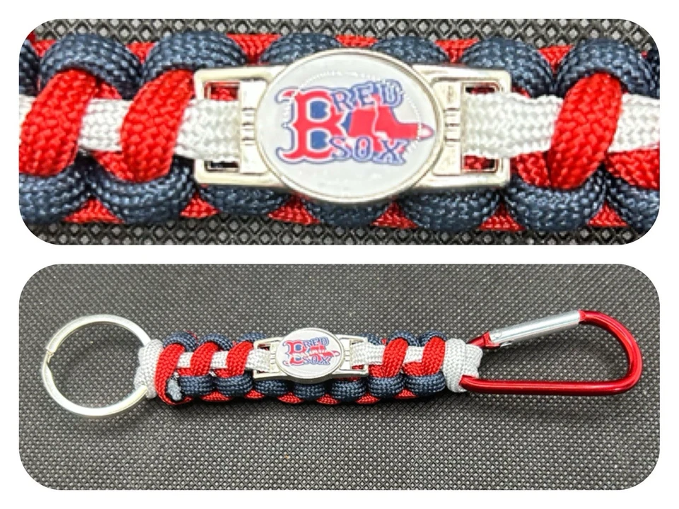 Boston Red Sox Inspired Paracord/Survival Keychain - Image 1 of 1