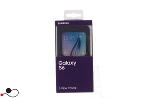 CUSTODIA SMARTPHONE SAMSUNG S VIEW COVER BLACK NERO ORIGINALE EF-CG920 GALAXY S6 - Zdjęcie 1 z 2