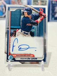 Fraymi De Leon 2024 Bowman Chrome Rookie 1st Bowman Auto SP Boston Red Sox RC - Picture 1 of 2